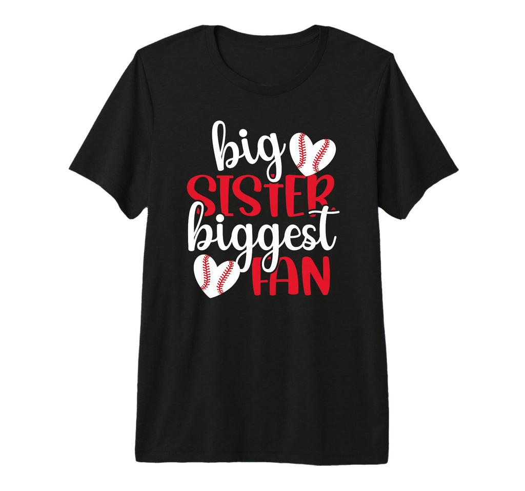 Big Sister Baseball Sister Baseball T-Shirt - Trendy Graphic for Adults - T-Shirt, Sweatshirt, Hoodie
