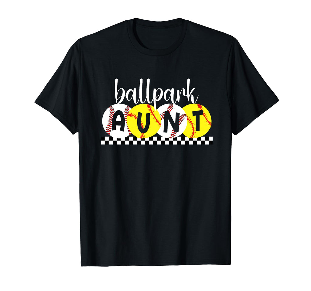 Ballpark Aunt Proud Softball Baseball Aunt T-Shirt - Novelty Apparel Unisex - T-Shirt, Sweatshirt, Hoodie