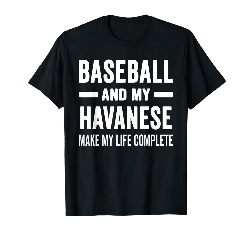 Baseball And My Havanese Mama Dog T-Shirt - Minimalist Print Men Women - T-Shirt, Sweatshirt, Hoodie