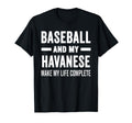 Baseball And My Havanese Mama Dog T-Shirt - Minimalist Print Men Women - T-Shirt, Sweatshirt, Hoodie