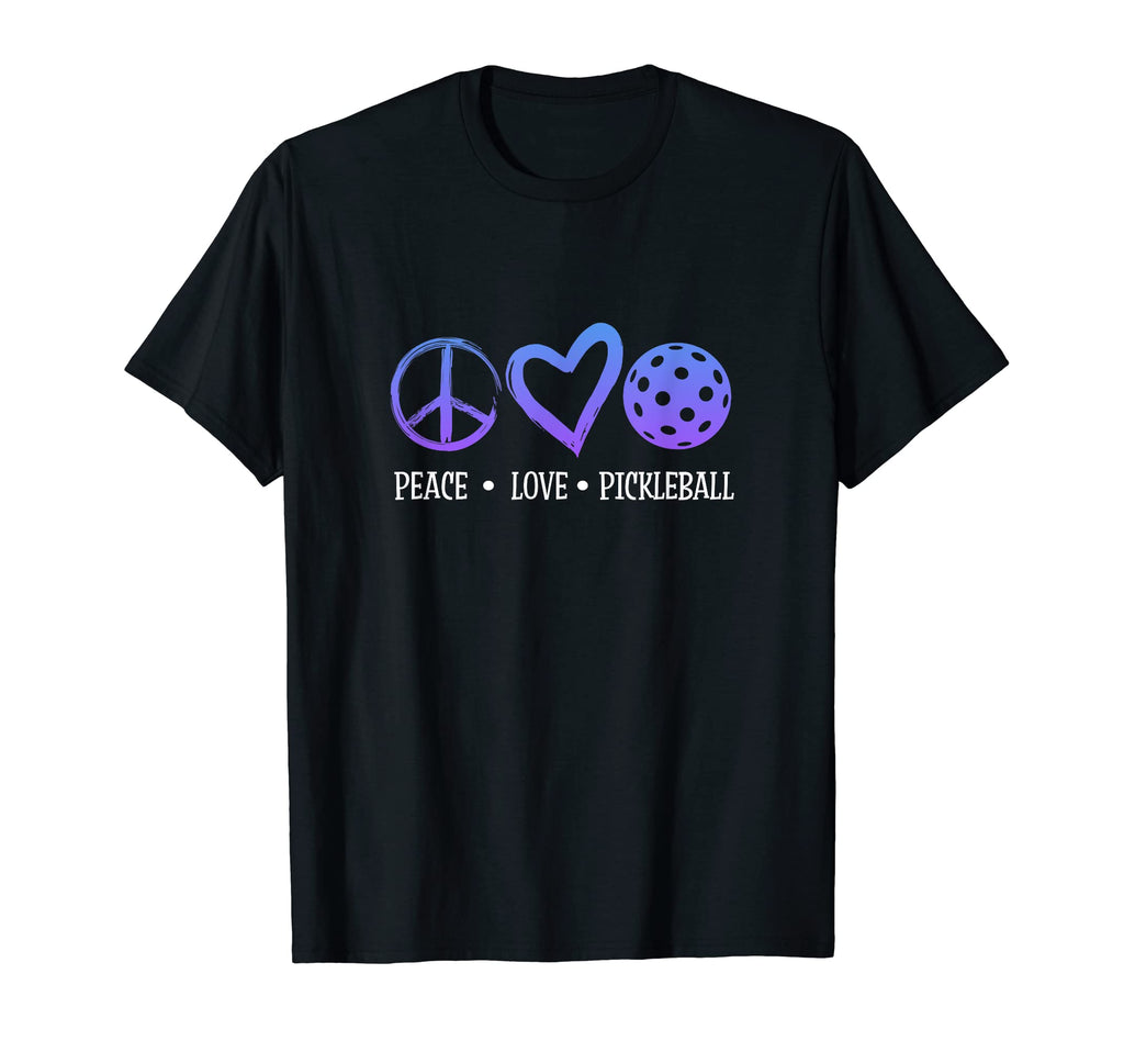 Pickleball Player Hippie Peace Love T-Shirt - Minimalist Print Men Women - T-Shirt, Sweatshirt, Hoodie