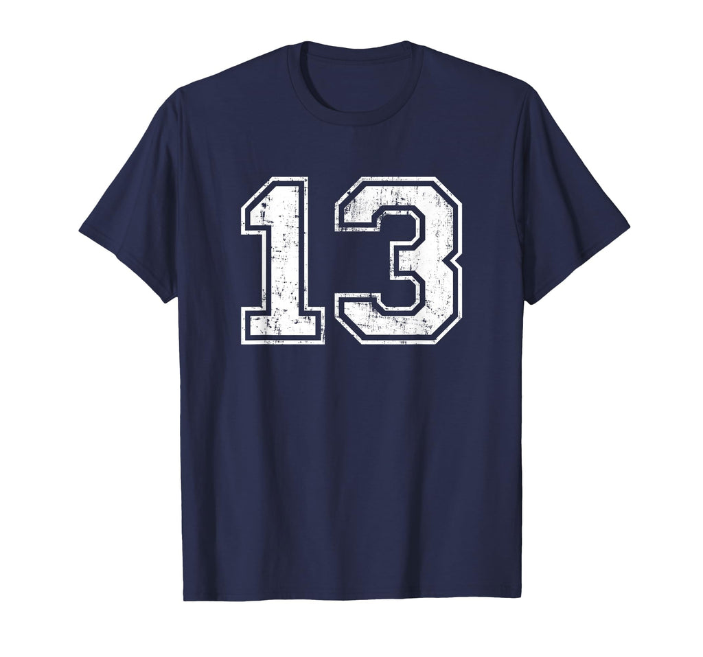 Number 13 Distressed Thirteen Sport T-Shirt - Trendy Graphic Men Women - T-Shirt, Sweatshirt, Hoodie