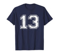 Number 13 Distressed Thirteen Sport T-Shirt - Trendy Graphic Men Women - T-Shirt, Sweatshirt, Hoodie