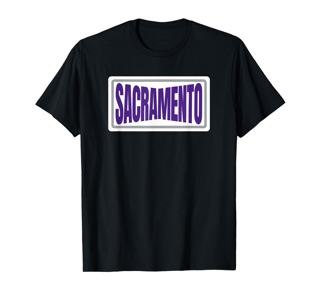 Fun Sacramento Purple Grey Striped T-Shirt - Minimalist Print Men Women - T-Shirt, Sweatshirt, Hoodie