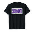 Fun Sacramento Purple Grey Striped T-Shirt - Minimalist Print Men Women - T-Shirt, Sweatshirt, Hoodie