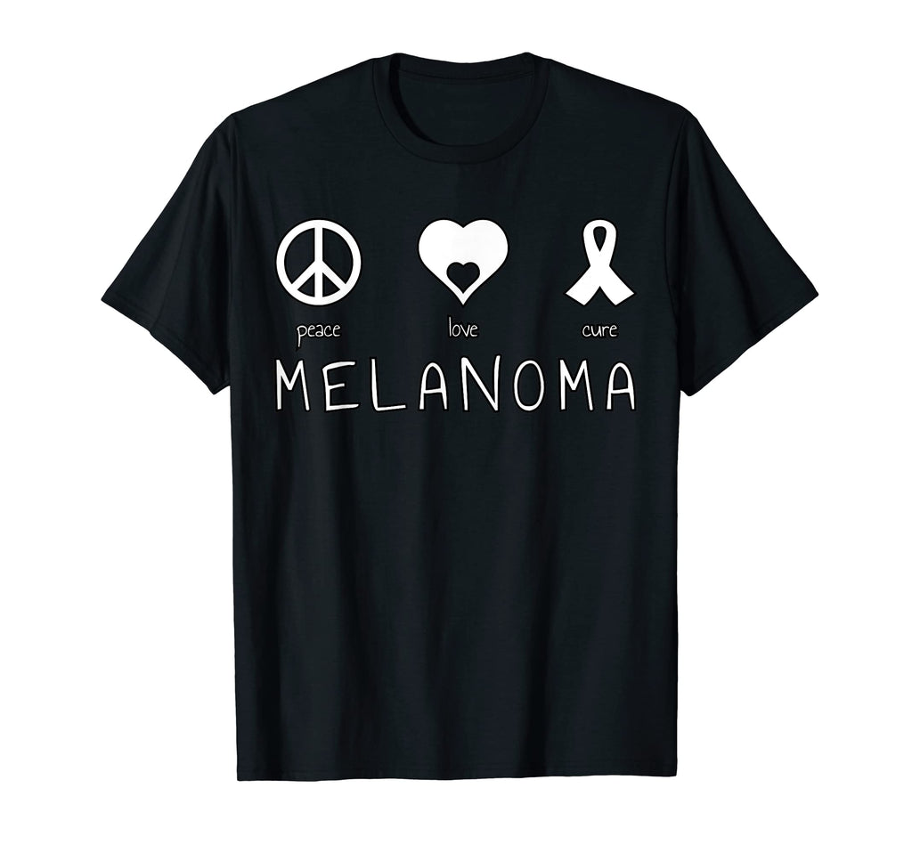 Peace Love Cure Melanoma T-Shirt - Casual Everyday Wear for Adults - T-Shirt, Sweatshirt, Hoodie