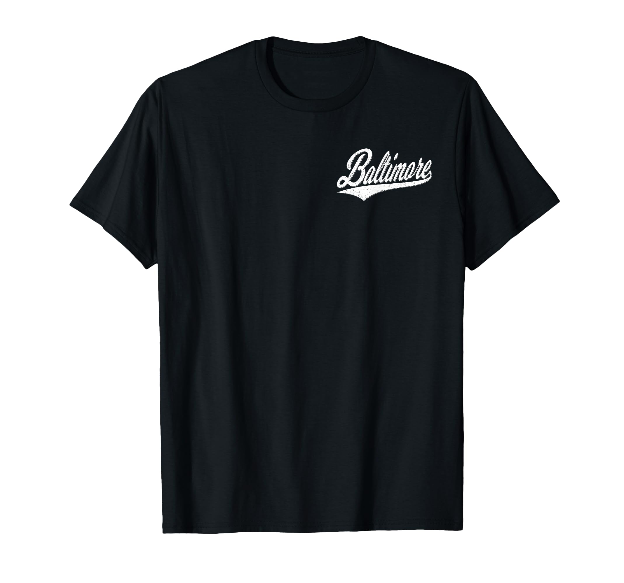Baltimore Maryland Varsity Script Sports T-Shirt - Custom Art Print Unisex - T-Shirt, Sweatshirt, Hoodie