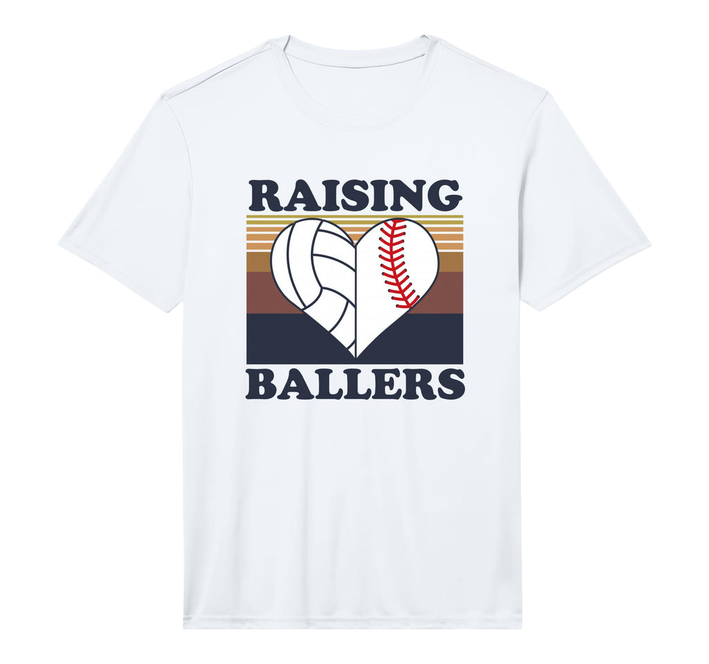 Mens Raising Ballers Mom Or Dad Ballers T-Shirt - Aesthetic Graphic Unisex - T-Shirt, Sweatshirt, Hoodie