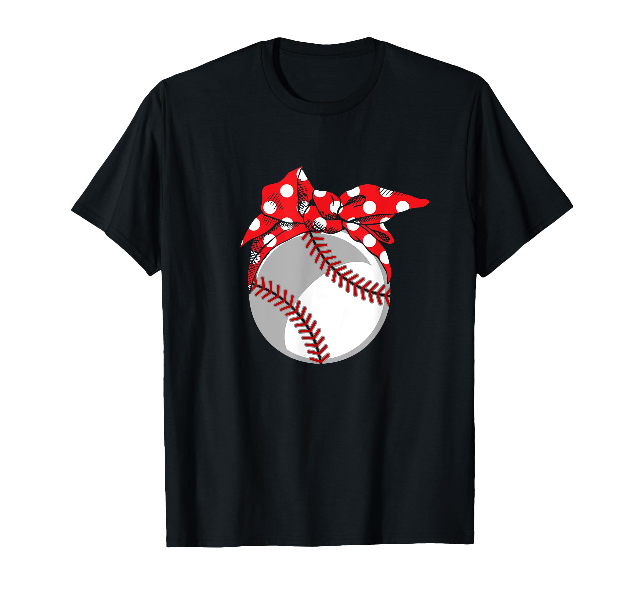 Baseball Sport Mom Red Polka Dot T-Shirt - Minimalist Print Men Women - T-Shirt, Sweatshirt, Hoodie