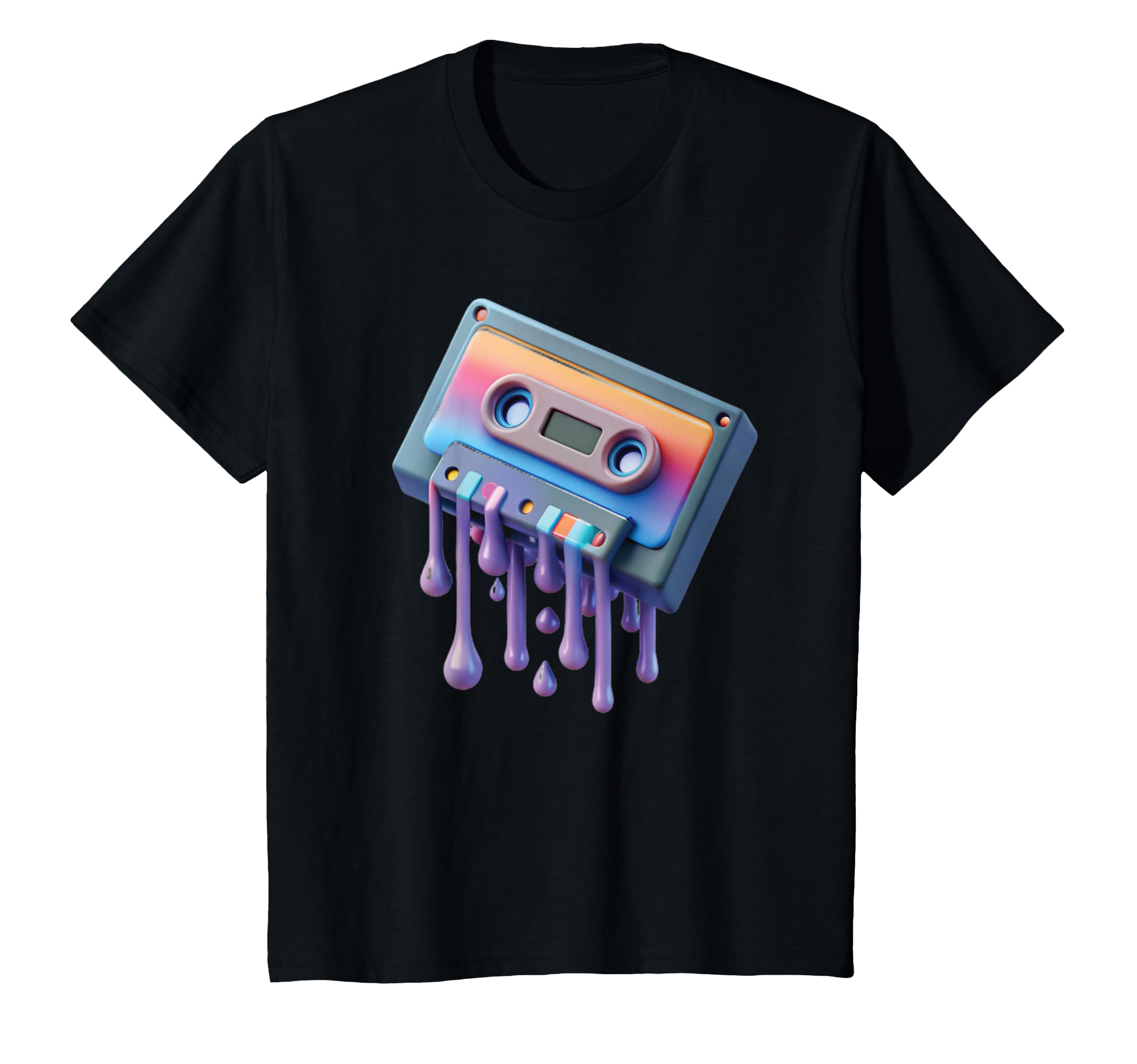 Music Audio Melting Cassette Tape T-Shirt - Minimalist Print Unisex - T-Shirt, Sweatshirt, Hoodie