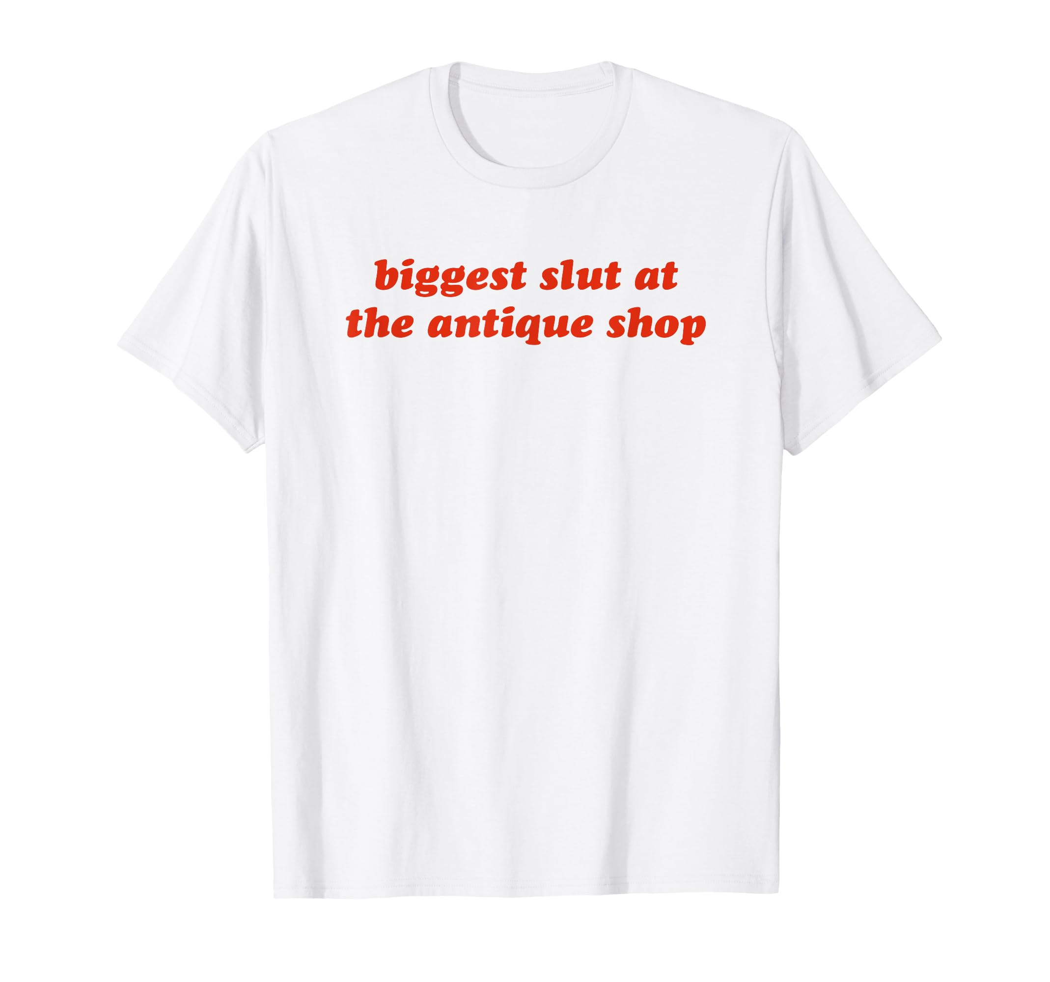 Biggest Slut Antique Shop Funny Y2K T-Shirt - Trendy Graphic Unisex - T-Shirt, Sweatshirt, Hoodie
