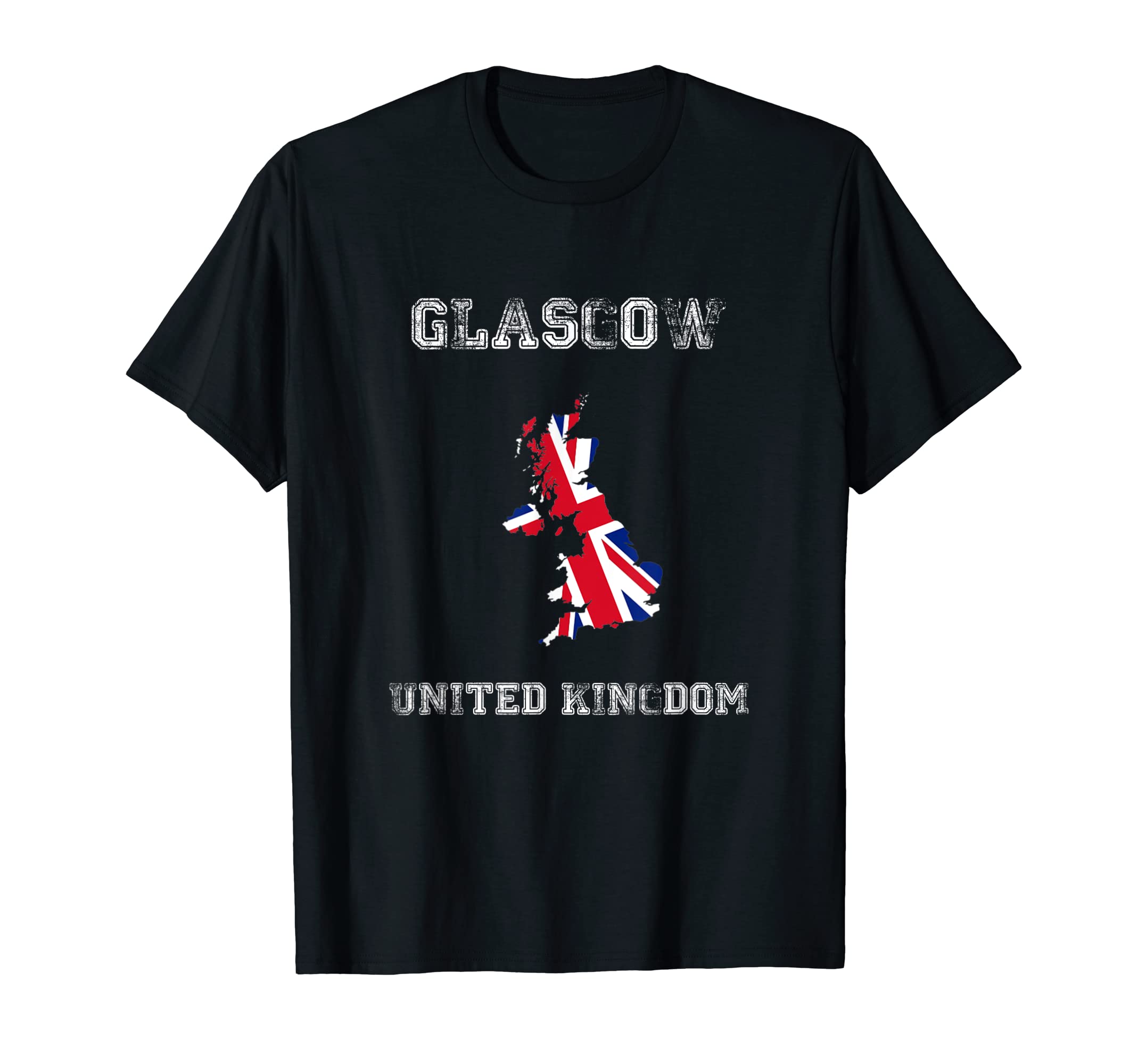 Glasgow Country Distressed Country T-Shirt - Fun Novelty Design for Adults - T-Shirt, Sweatshirt, Hoodie