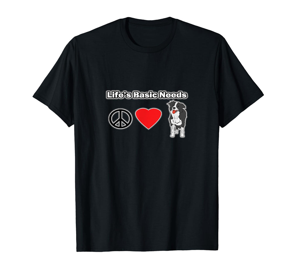 Border Collie Peace Love Border Collie T-Shirt - Novelty Apparel Men Women - T-Shirt, Sweatshirt, Hoodie