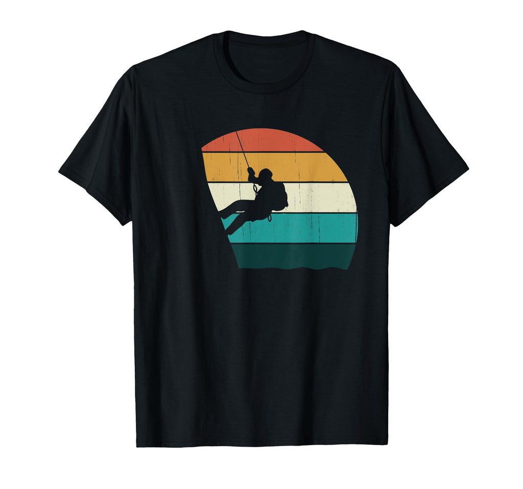 Rock Mountaineer Sunset Mountaineering T-Shirt - Unique Graphic for Adults - T-Shirt, Sweatshirt, Hoodie