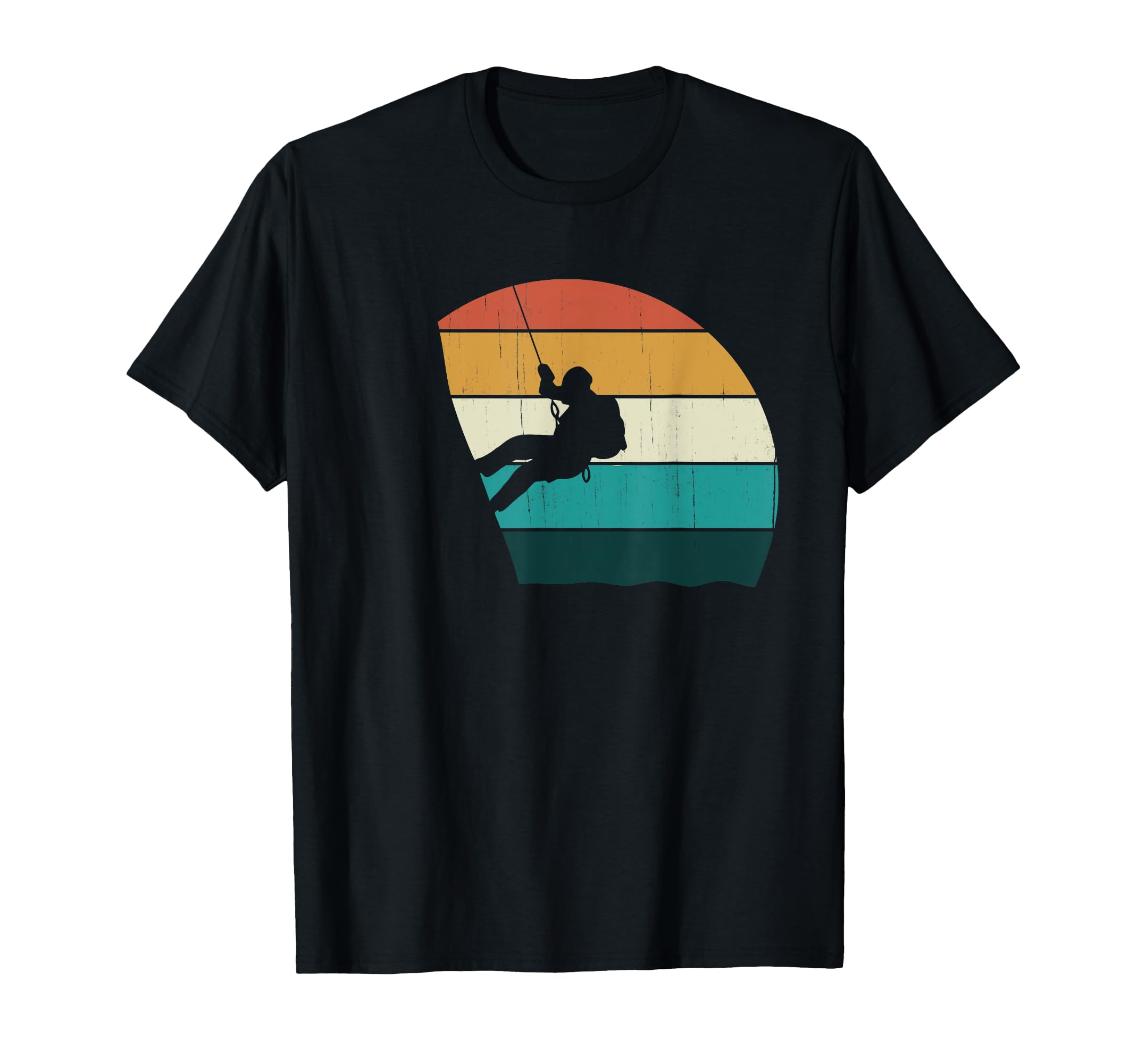 Rock Mountaineer Sunset Mountaineering T-Shirt - Unique Graphic for Adults - T-Shirt, Sweatshirt, Hoodie