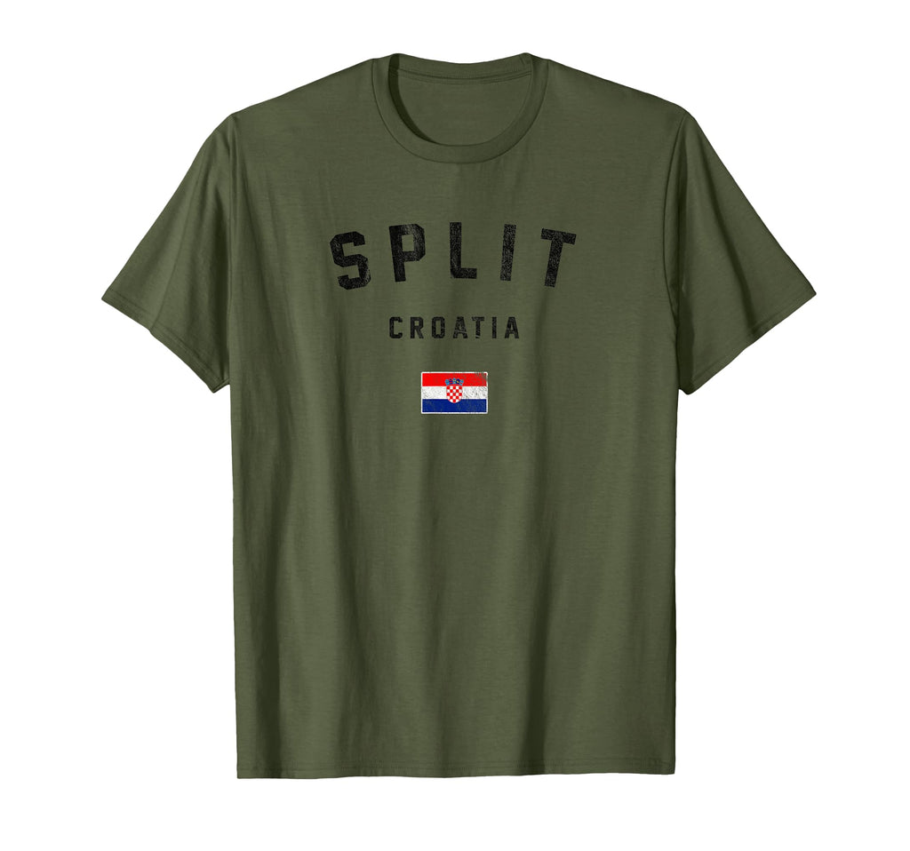 Varsity Split Croatia T-Shirt - Graphic Print for Adults - T-Shirt, Sweatshirt, Hoodie