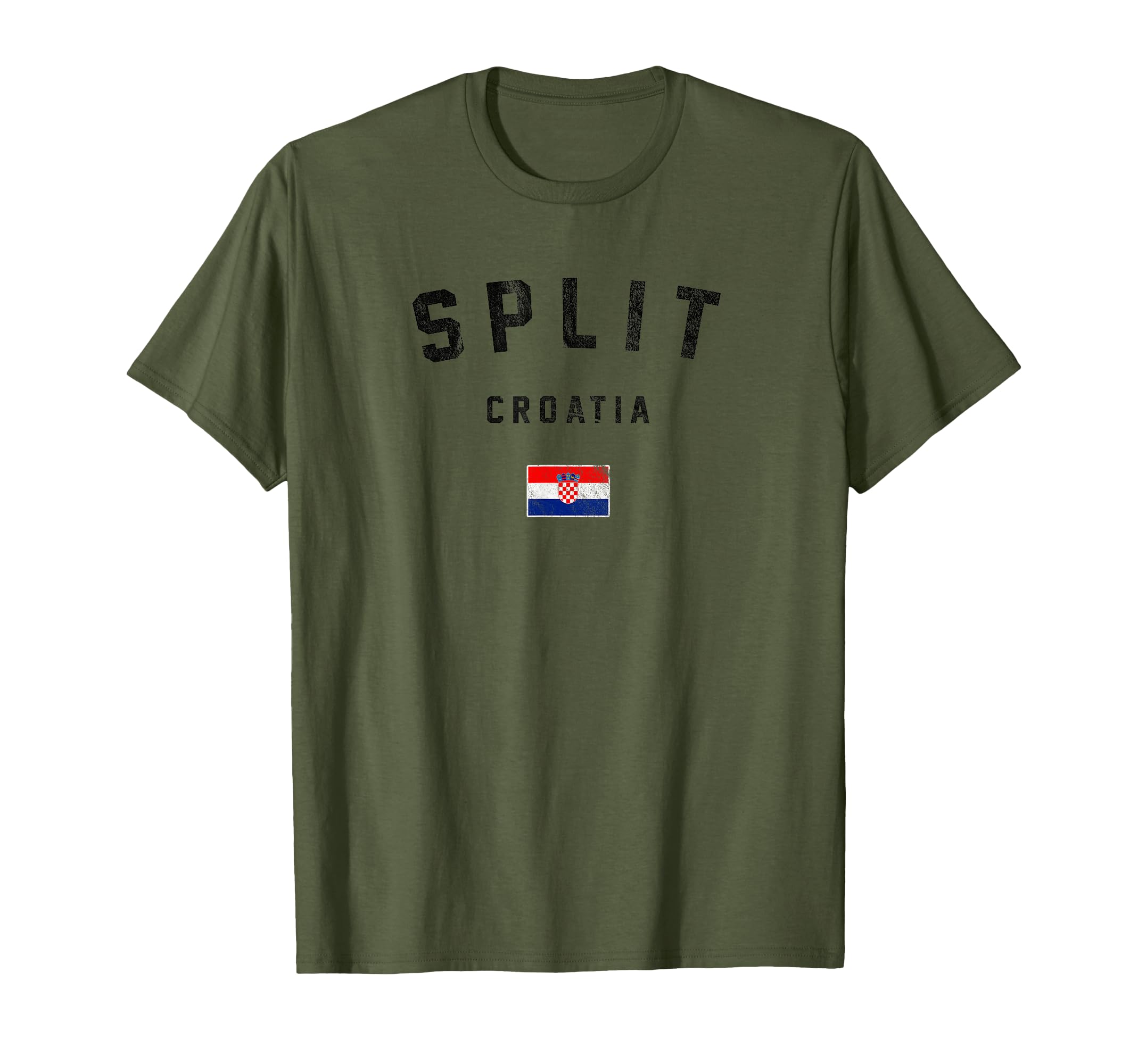 Varsity Split Croatia T-Shirt - Graphic Print for Adults - T-Shirt, Sweatshirt, Hoodie