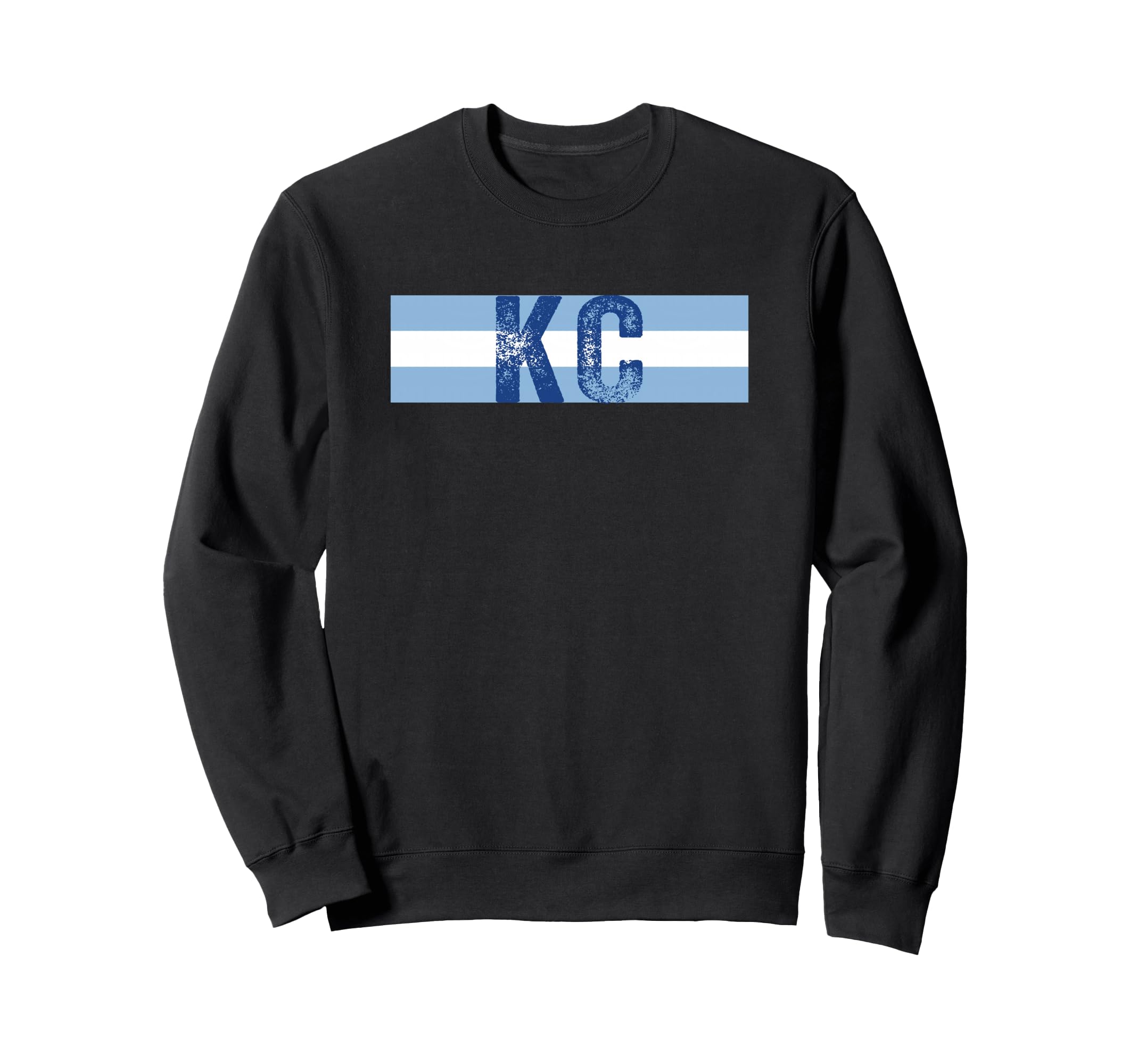 Kc 2 Letters Kansas City Kc Blue Sweatshirt - Graphic Print Men Women - T-Shirt, Sweatshirt, Hoodie