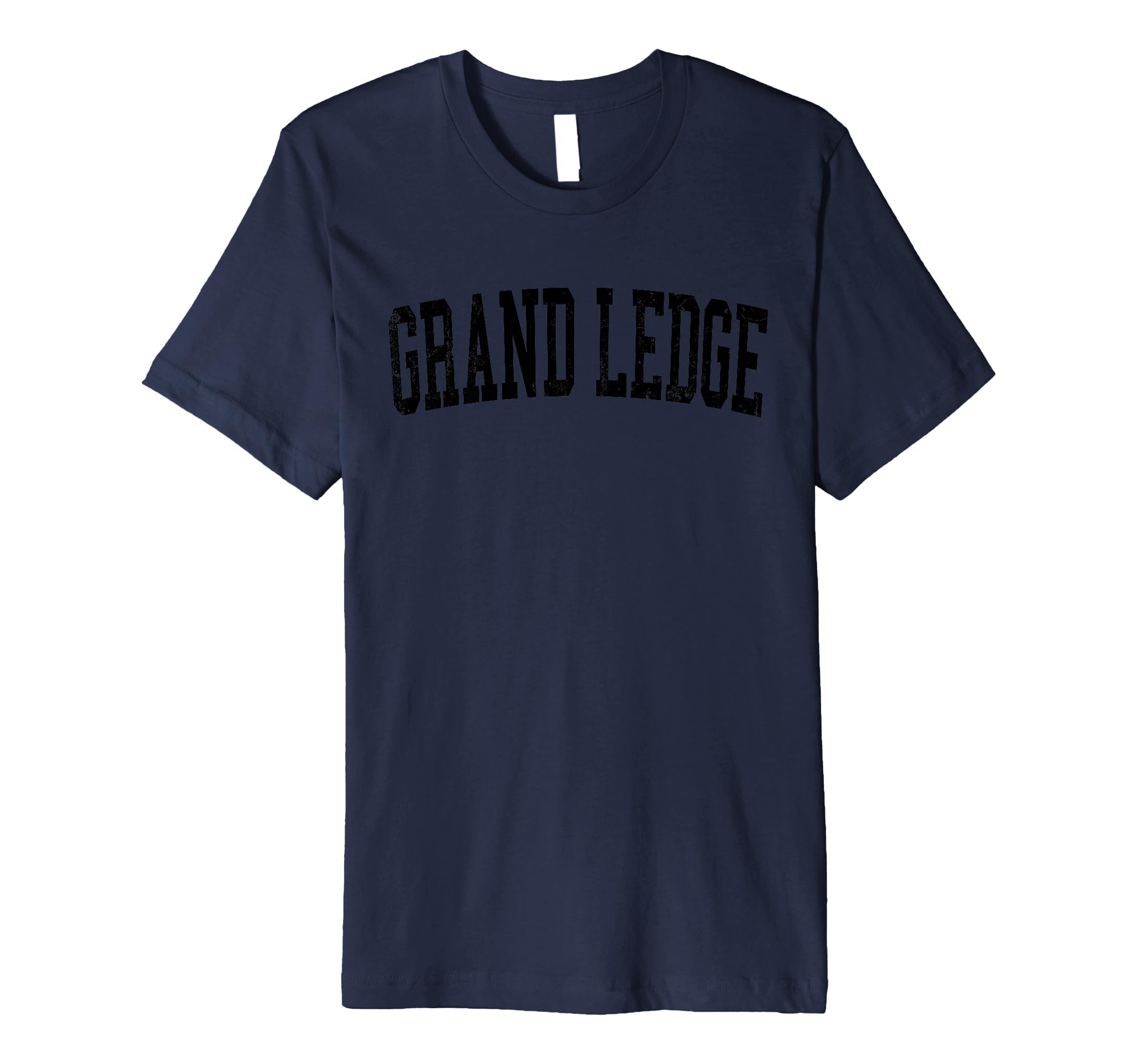 Grand Ledge Mi Distressed Black T-Shirt - Novelty Apparel for Adults - T-Shirt, Sweatshirt, Hoodie