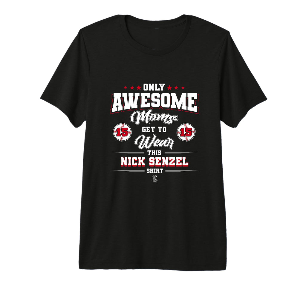 Nick Senzel Awesome Moms Tri Blend T-Shirt - Fun Novelty Design Men Women - T-Shirt, Sweatshirt, Hoodie