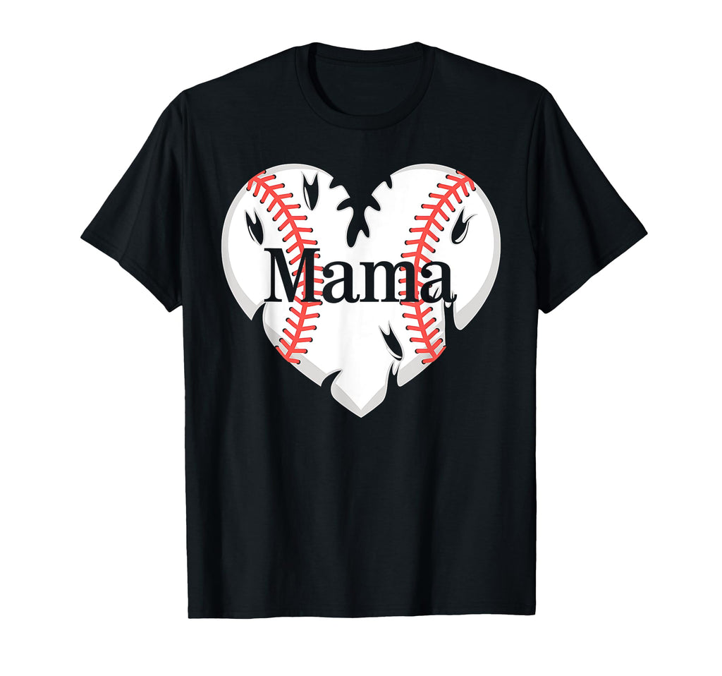 Mama Baseball Heart Baseball Lovers T-Shirt - Streetwear Style Men Women - T-Shirt, Sweatshirt, Hoodie