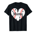 Mama Baseball Heart Baseball Lovers T-Shirt - Streetwear Style Men Women - T-Shirt, Sweatshirt, Hoodie