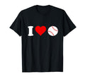 I Love Baseball Sports Fan Heart Shaped T-Shirt - Custom Art Print Unisex - T-Shirt, Sweatshirt, Hoodie