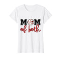 Womens Mom Both Softball Baseball Mama T-Shirt - Unique Graphic for Adults - T-Shirt, Sweatshirt, Hoodie