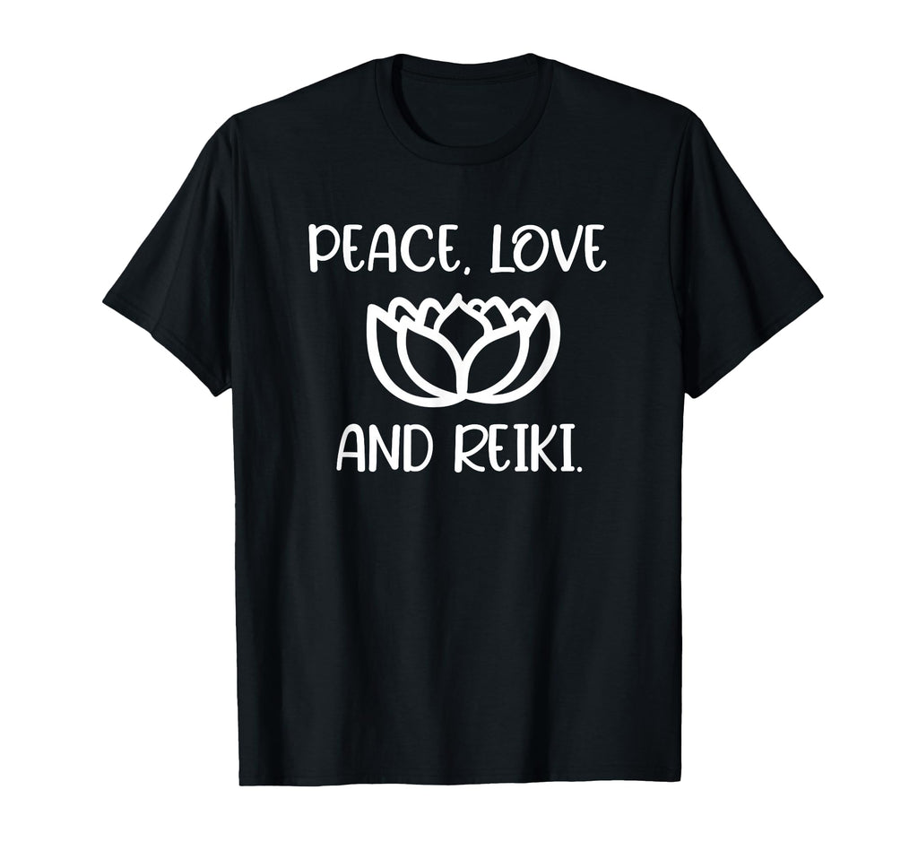Lotus Peace Love Reiki T Shirts Tees T-Shirt - Custom Art Print Unisex - T-Shirt, Sweatshirt, Hoodie