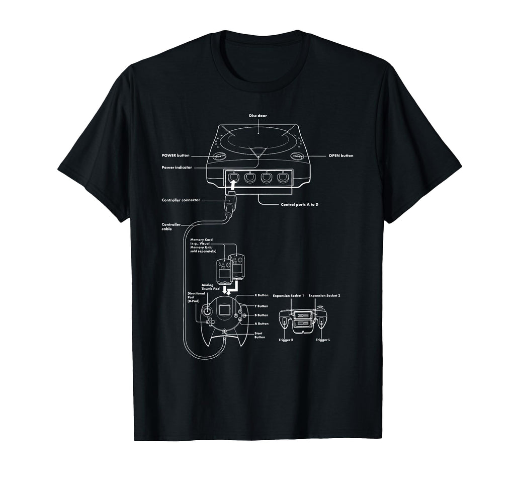 Gaming Diagram Video Game Console Chart T-Shirt - Unique Graphic Unisex - T-Shirt, Sweatshirt, Hoodie
