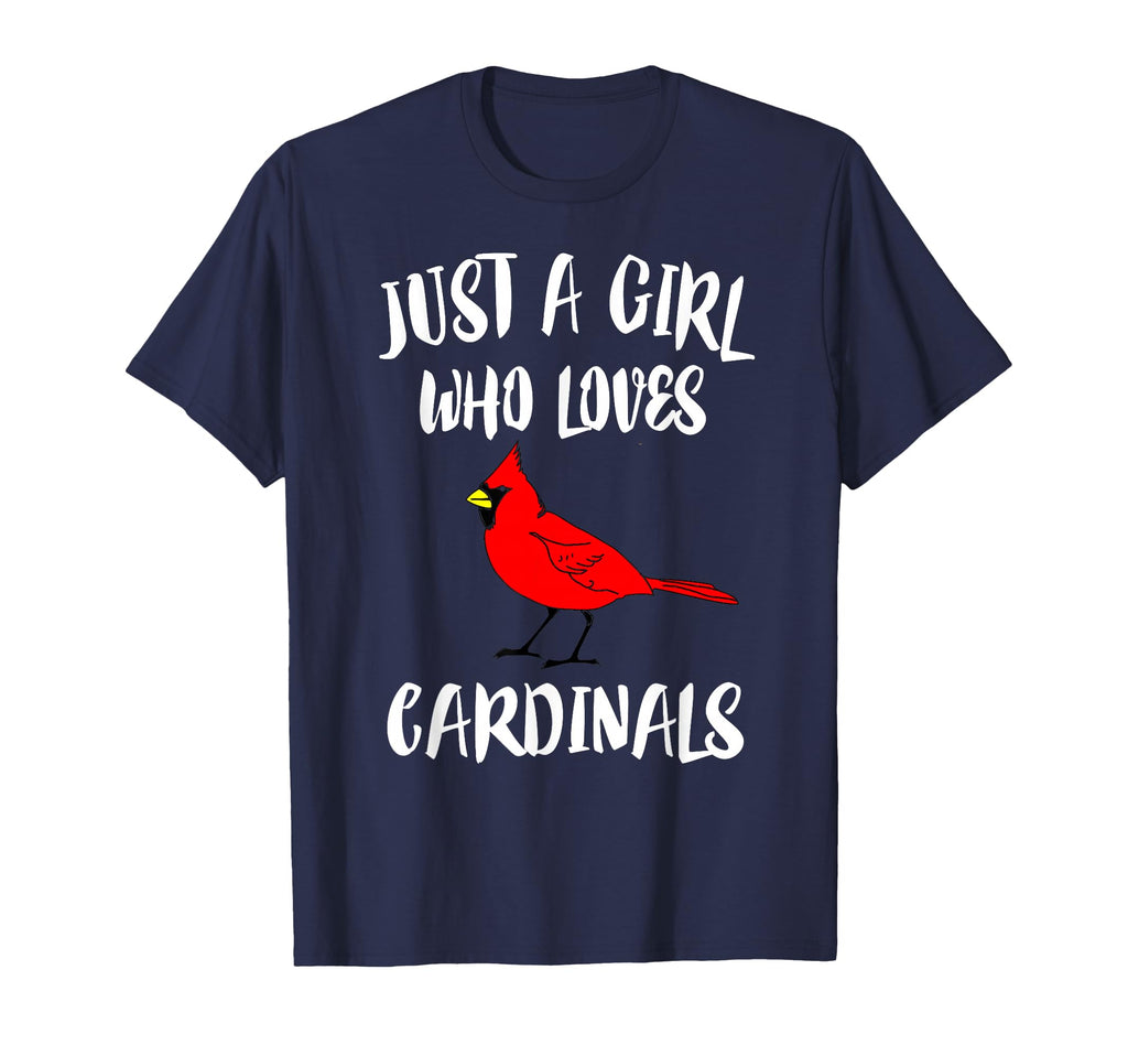 Just Who Loves Cardinals Bird Birding T-Shirt - Minimalist Print Men Women - T-Shirt, Sweatshirt, Hoodie