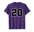 Number 20 Sports Team Varsity Number T-Shirt - Minimalist Print Unisex - T-Shirt, Sweatshirt, Hoodie