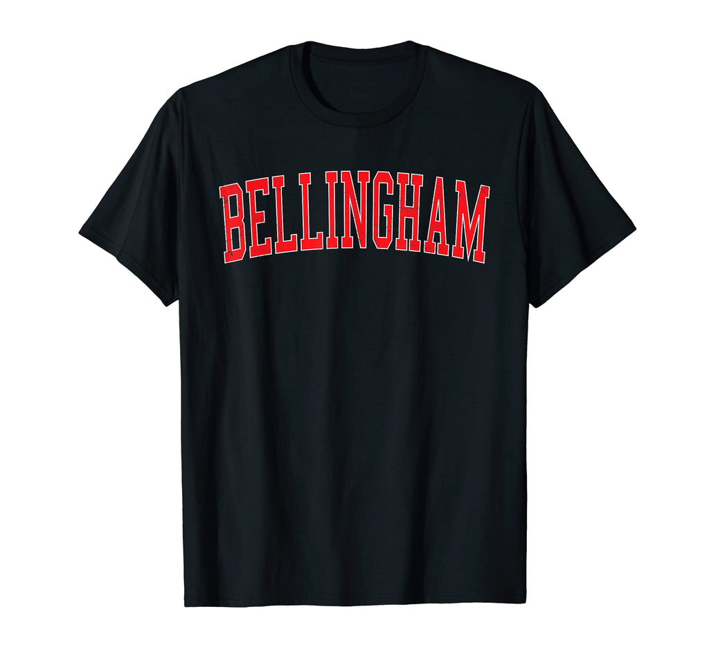 Bellingham Wa Varsity Red Text T-Shirt - Casual Everyday Wear for Adults - T-Shirt, Sweatshirt, Hoodie