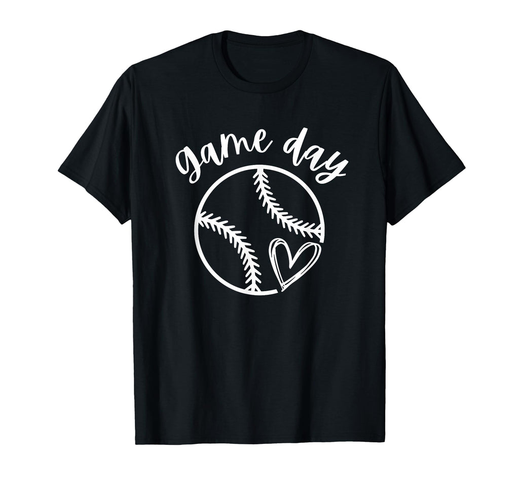 Game Day Softball Heart Love Womens Or T-Shirt - Graphic Print Men Women - T-Shirt, Sweatshirt, Hoodie