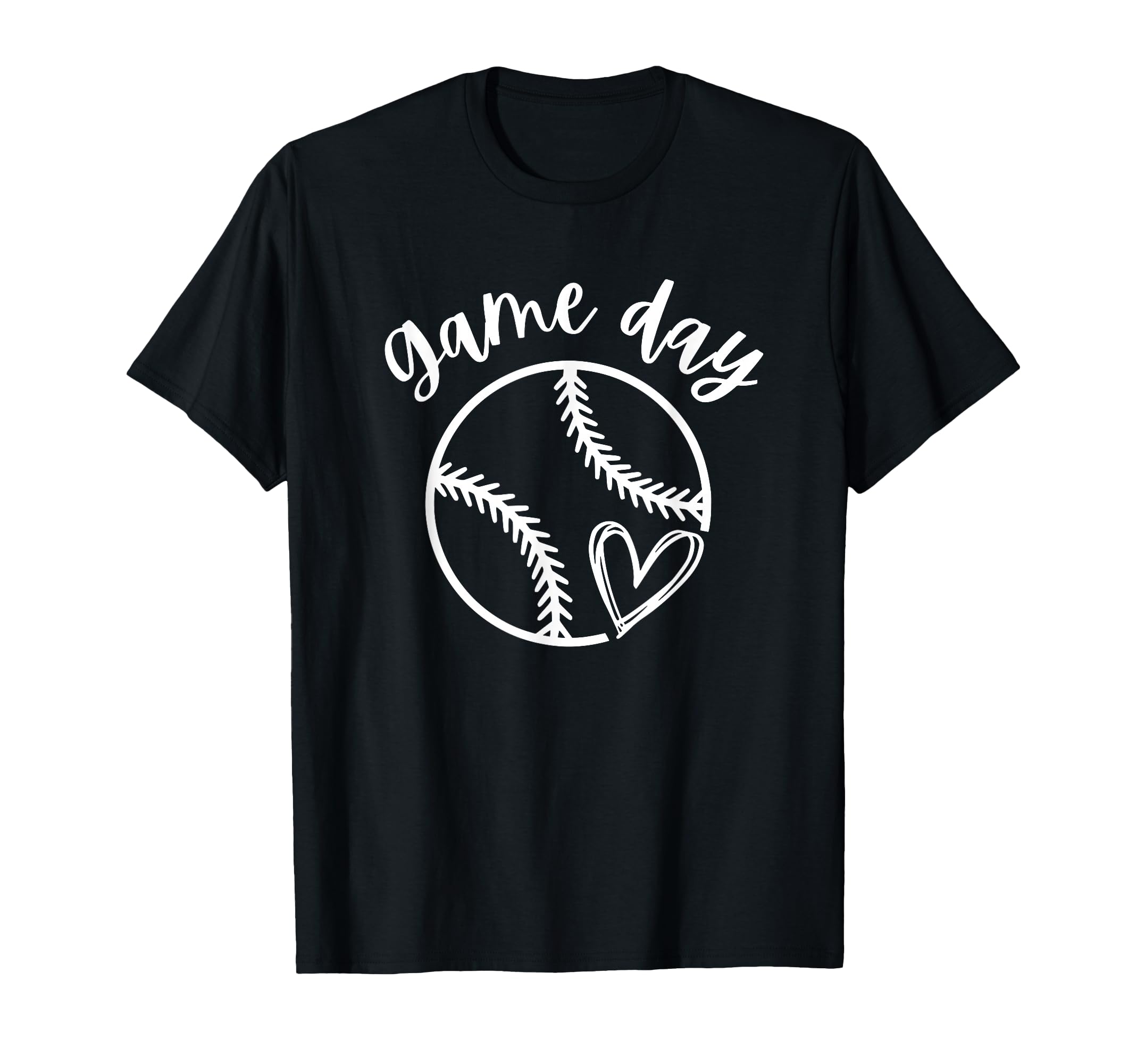Game Day Softball Heart Love Womens Or T-Shirt - Graphic Print Men Women - T-Shirt, Sweatshirt, Hoodie