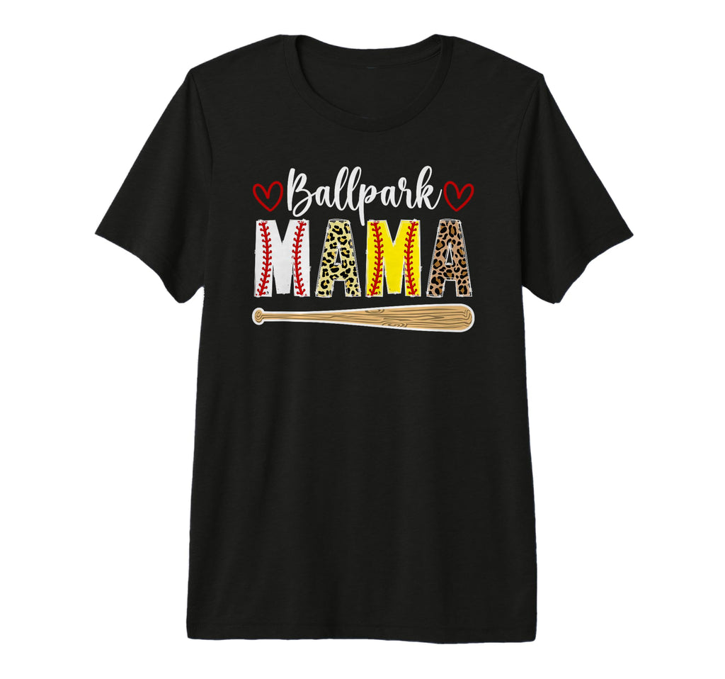 Ballpark Mama Softball Baseball Mom T-Shirt - Novelty Apparel Unisex - T-Shirt, Sweatshirt, Hoodie
