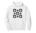 Pet Cat Paw Checkered Cat Boho Animal Hoodie - Novelty Apparel Men Women - T-Shirt, Sweatshirt, Hoodie