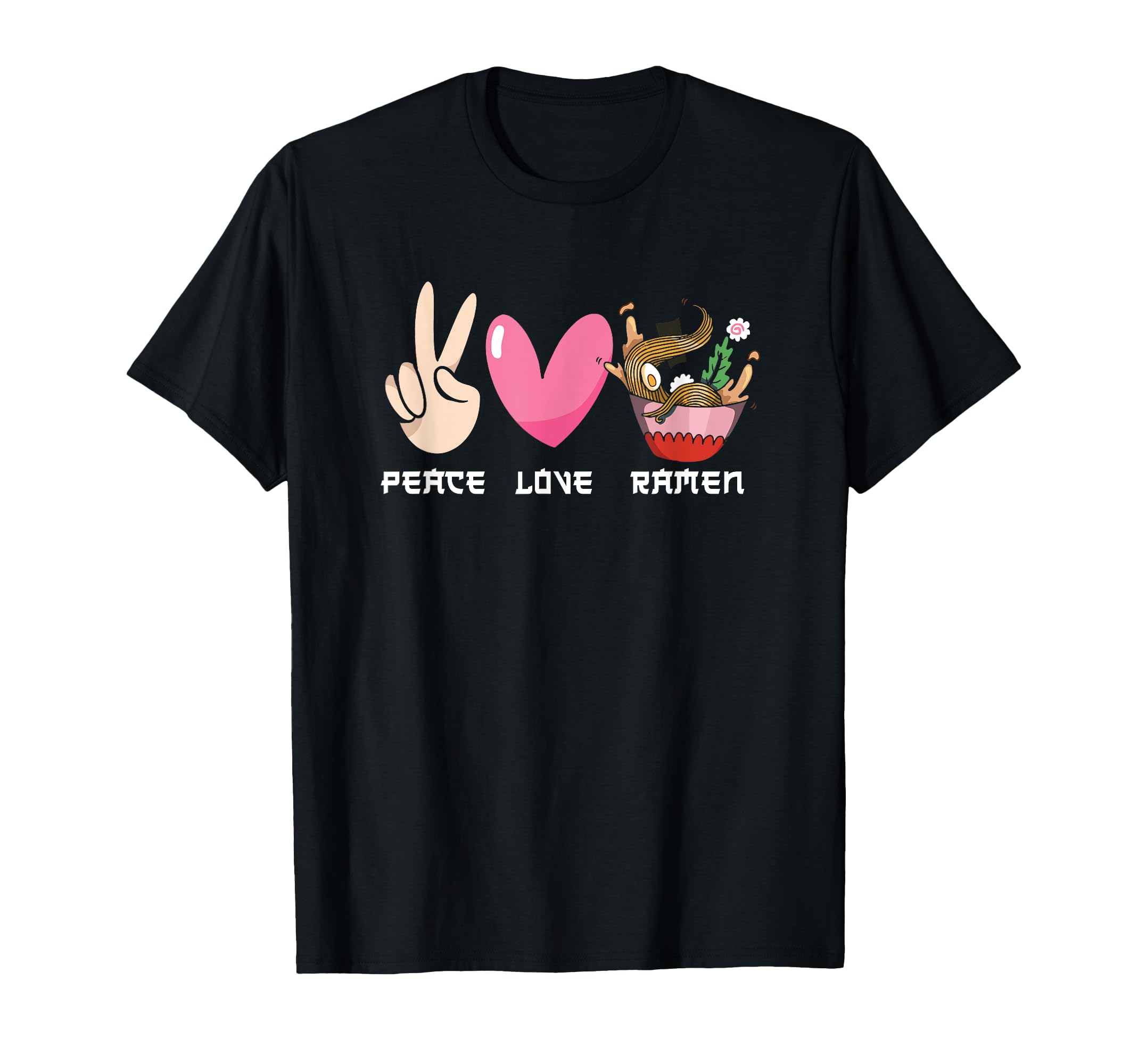 Ramen Noodle Bowl Love Japanese Kawaii T-Shirt - Custom Art Print Unisex - T-Shirt, Sweatshirt, Hoodie