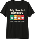 Introvert Social Battery Cat Gifts Apparel - Adult & Kids T-Shirts, Sweatshirts & Hoodies apparel design preview 1