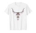 Cowgirl Cowboy Western Cow Skull T-Shirt - Minimalist Print for Adults - T-Shirt, Sweatshirt, Hoodie