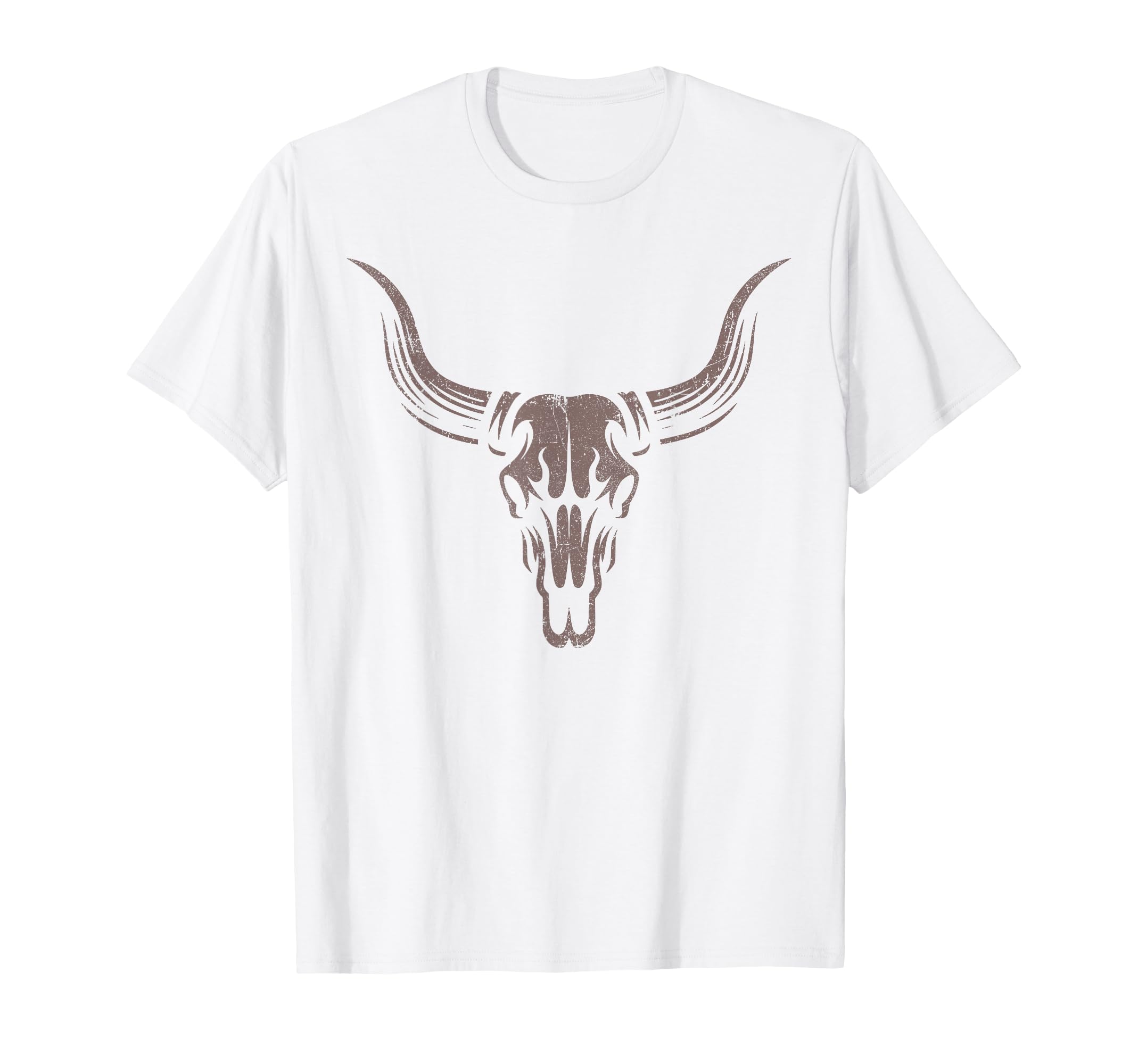 Cowgirl Cowboy Western Cow Skull T-Shirt - Minimalist Print for Adults - T-Shirt, Sweatshirt, Hoodie