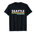 Seattle Washington Stripes T-Shirt - Graphic Print Unisex - T-Shirt, Sweatshirt, Hoodie