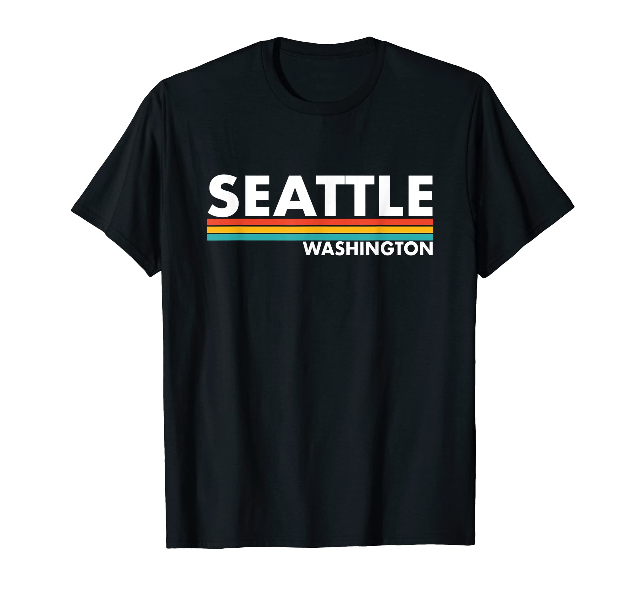 Seattle Washington Stripes T-Shirt - Graphic Print Unisex - T-Shirt, Sweatshirt, Hoodie