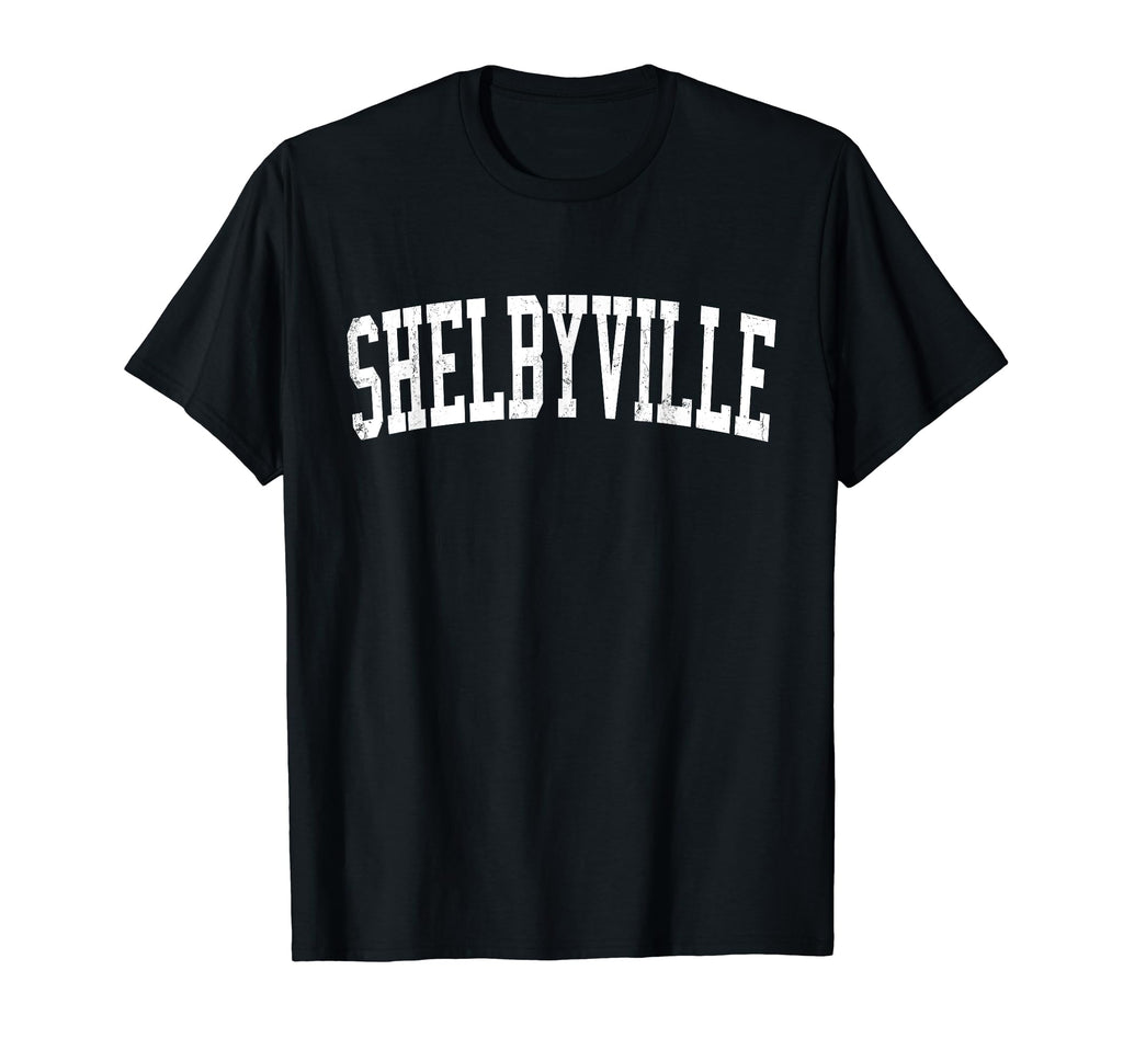 Shelbyville Ky Distressed White Varsity T-Shirt - Unique Graphic Men Women - T-Shirt, Sweatshirt, Hoodie