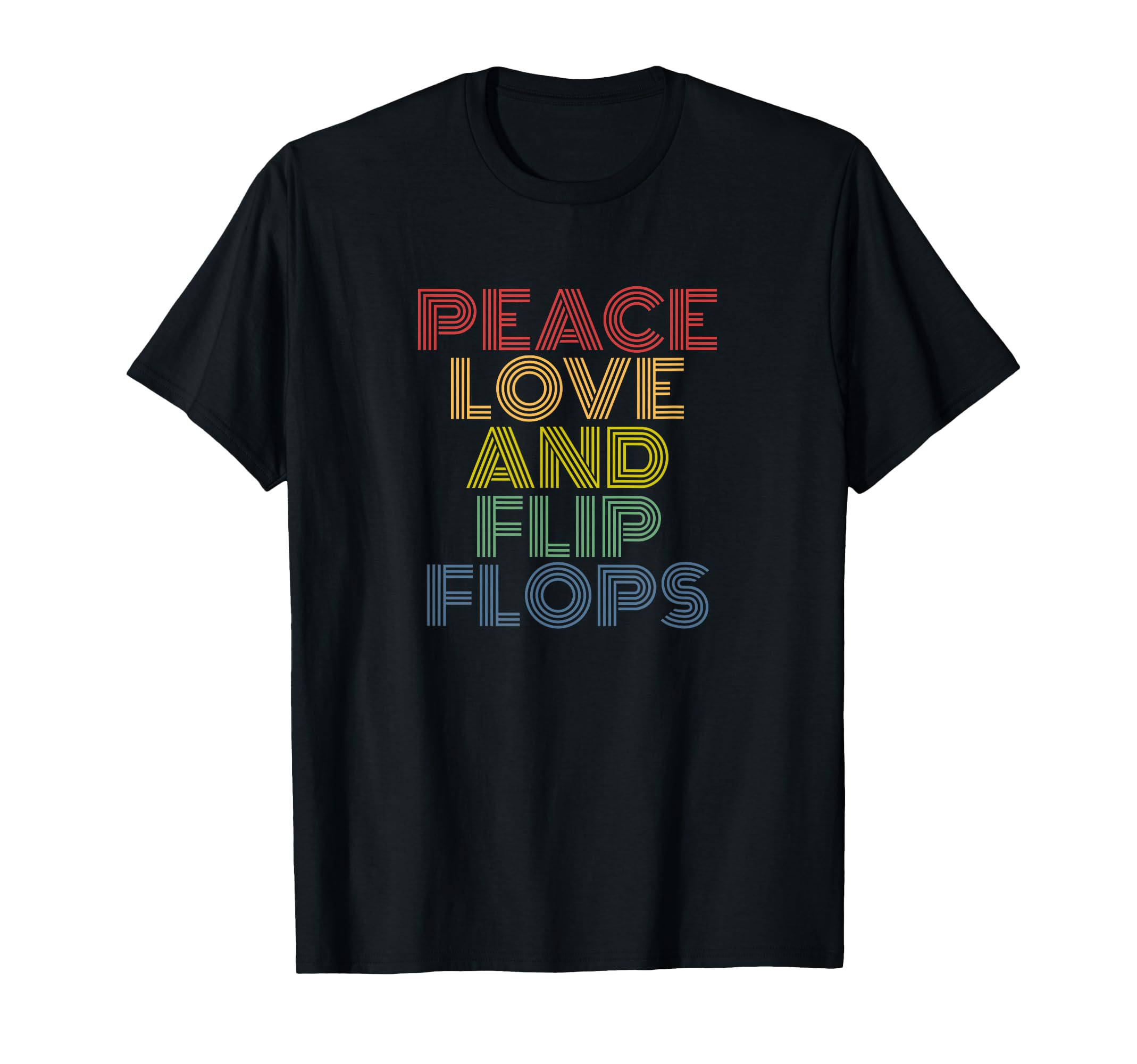 Peace Love Flip Flops Funny T-Shirt - Minimalist Print for Adults - T-Shirt, Sweatshirt, Hoodie
