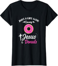 Just A Girl Who Loves Jesus And Donuts - Adult & Kids T-Shirts, Sweatshirts & Hoodies apparel design preview 1