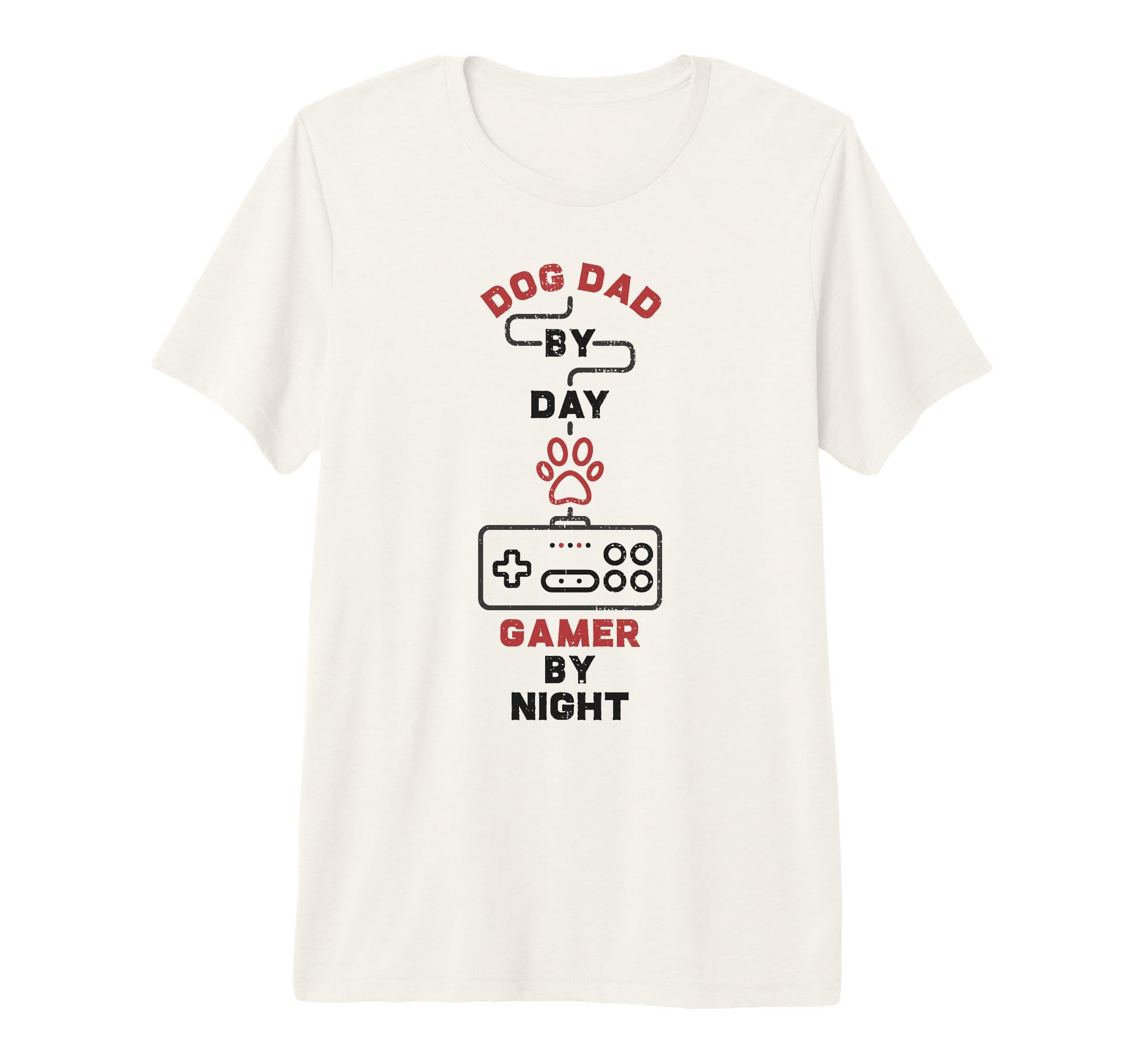 Mens Dog Dad Day Gamer Night Gaming T-Shirt - Unique Graphic for Adults - T-Shirt, Sweatshirt, Hoodie