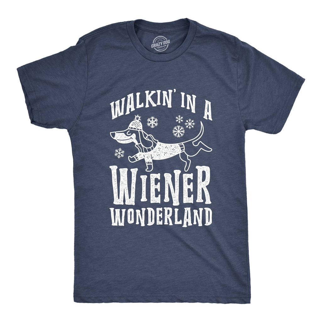 Walkin in A Wiener Wonderland Men's - Adult & Kids T-Shirts, Sweatshirts & Hoodies apparel design preview 1