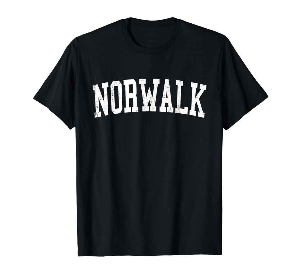 Norwalk Ca Distressed White Varsity T-Shirt - Minimalist Print Unisex - T-Shirt, Sweatshirt, Hoodie