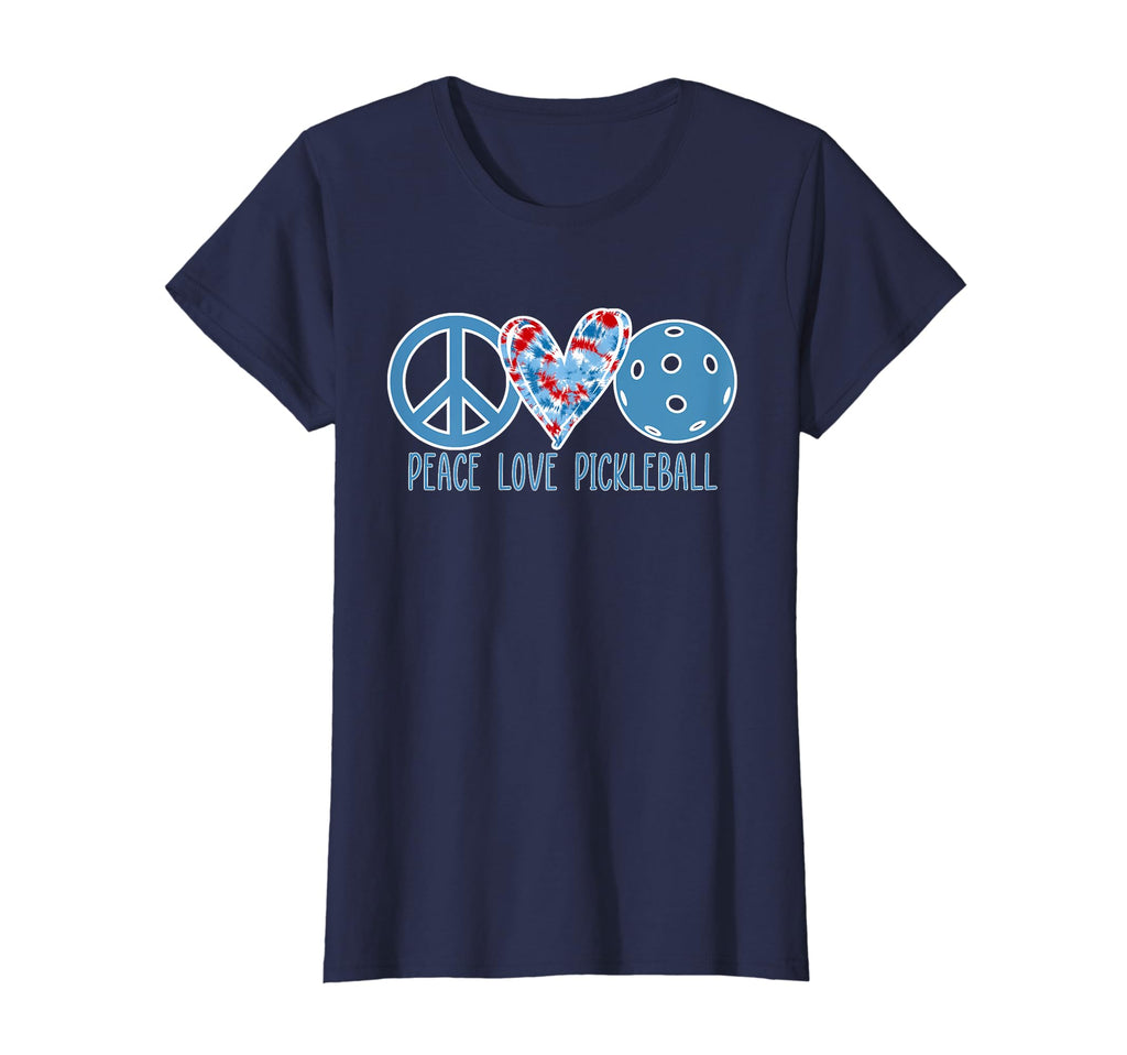 Pickleball Tie Dye Heart Peace Love T-Shirt - Unique Graphic Men Women - T-Shirt, Sweatshirt, Hoodie
